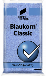 NPK Trávnikové hnojivo Blaukorn Classic 12-8-16 +3+ME - Univerzální kombinovaná hnojiva