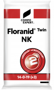 Trávnikové hnojivo Floranid Twin NK 14+0+19(+3) - Hnojiva COMPO